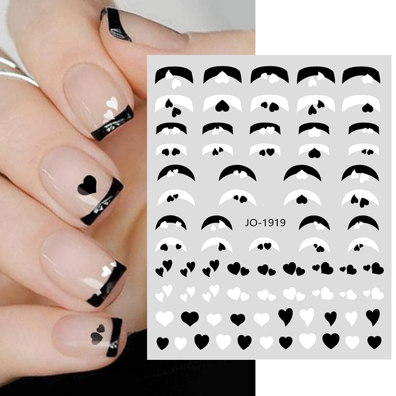 1PCS 3D Nagelzubehör, Maniküre-Nagelteile, Nageldekoration mit Liebes-Herz Aufkleber