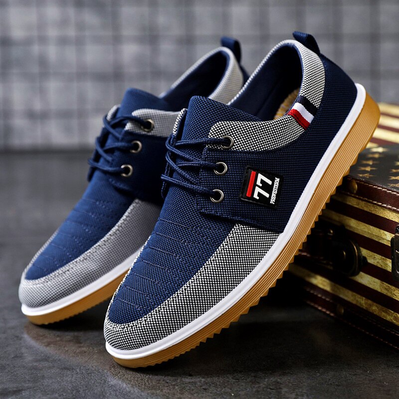 Neue Herren Leinwand Schuhe, Leichte Sport Schuhe Casual Mesh Atmungsaktive Vulkanisierte Schuhe