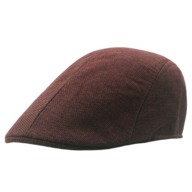 Baumwolle Newsboy Caps, Herbst / Winter Baskenmütze, Männliche Horn Retro Solide Schirmmütze