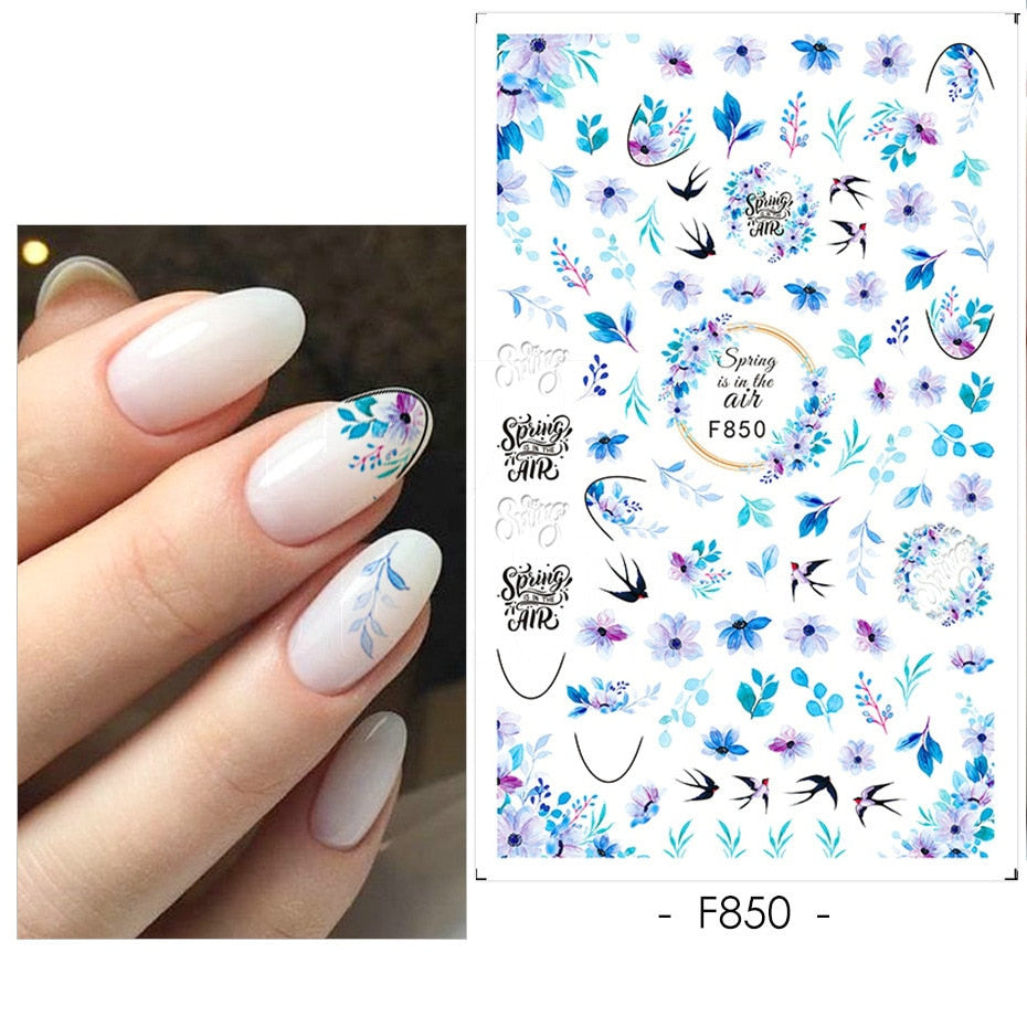 1PCS 3D Nagelzubehör, Maniküre-Nagelteile, Nageldekoration mit Liebes-Herz Aufkleber