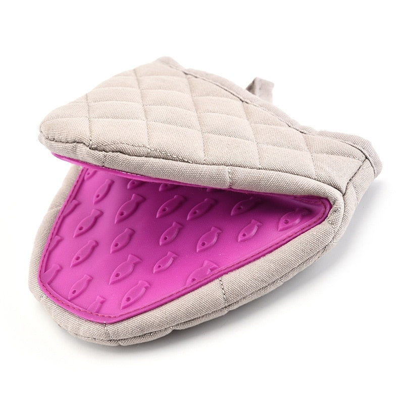 1PC Silikon Anti-verbrühungen Ofenhandschuhe, Topflappen für Küche aus Silikon
