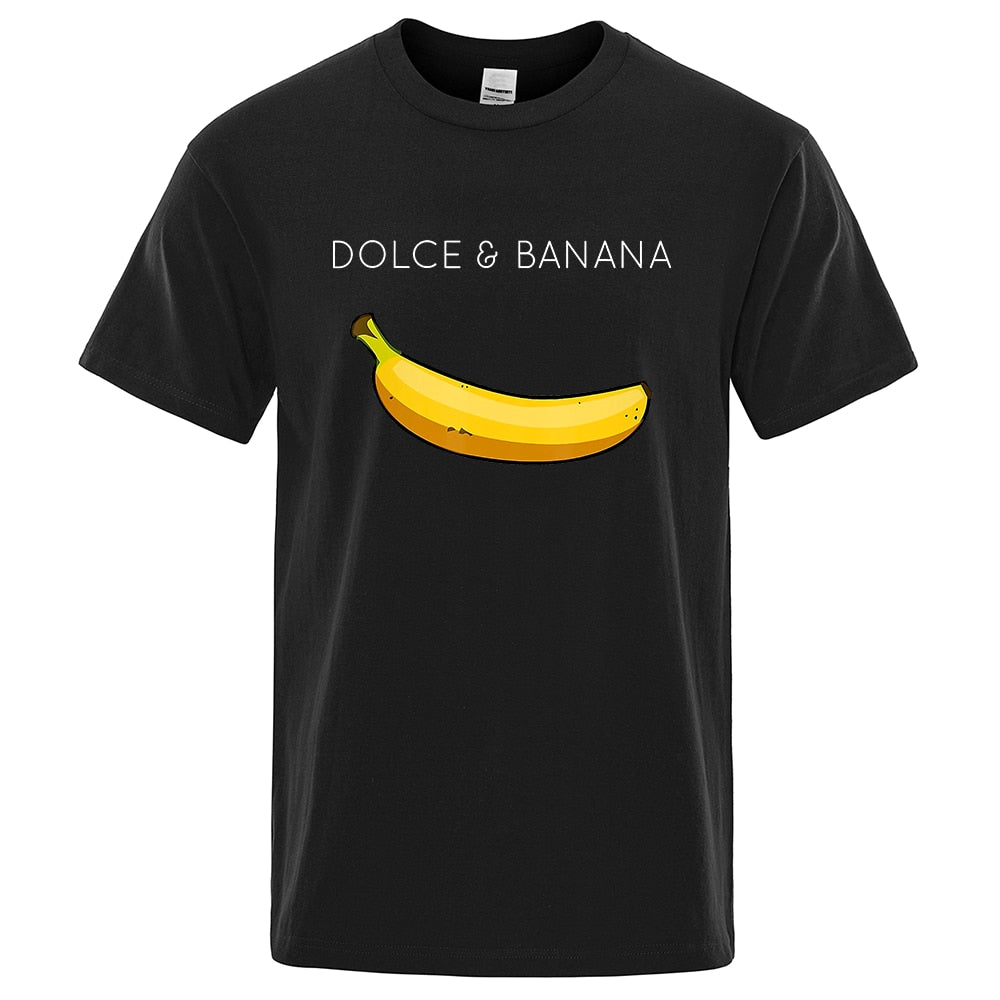 Banana Mode Druck Männer T-shirts, Casual Atmungsaktive Tops Übergroße