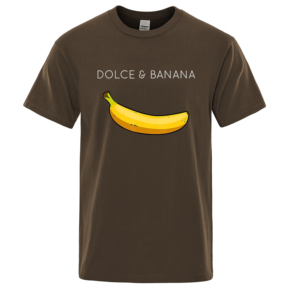 Banana Mode Druck Männer T-shirts, Casual Atmungsaktive Tops Übergroße