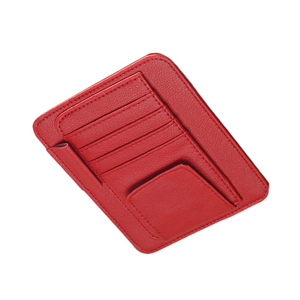 Auto-Sonnenblenden-Organizer aus Leder, Sonnenbrillenhalter, Aufbewahrung, Kartenhalter