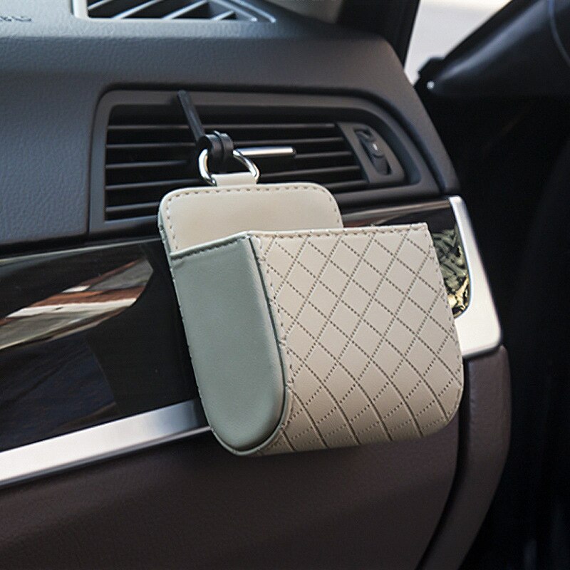1pc Auto Lagerung Organizer Box, Tasche Air Vent Dashboard, Leder Telefonhalter für Auto