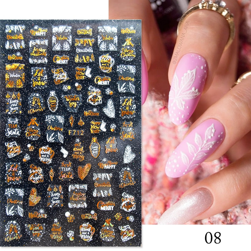 1PCS 3D Nagelzubehör, Maniküre-Nagelteile, Nageldekoration mit Liebes-Herz Aufkleber