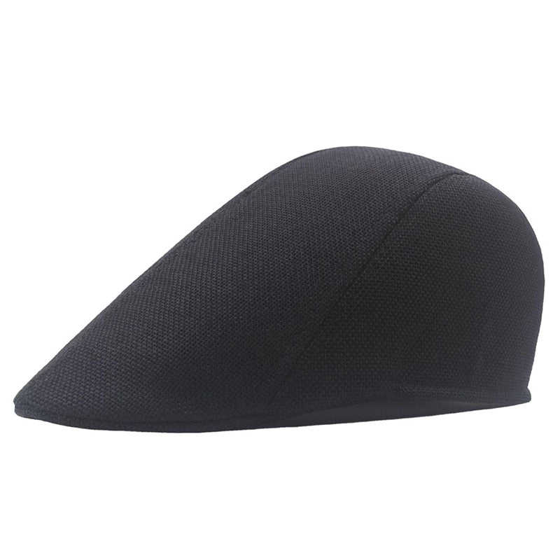 Baumwolle Newsboy Caps, Herbst / Winter Baskenmütze, Männliche Horn Retro Solide Schirmmütze