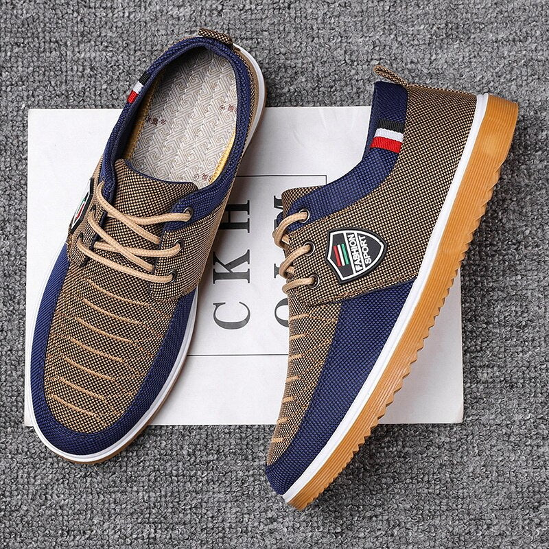 Neue Herren Leinwand Schuhe, Leichte Sport Schuhe Casual Mesh Atmungsaktive Vulkanisierte Schuhe