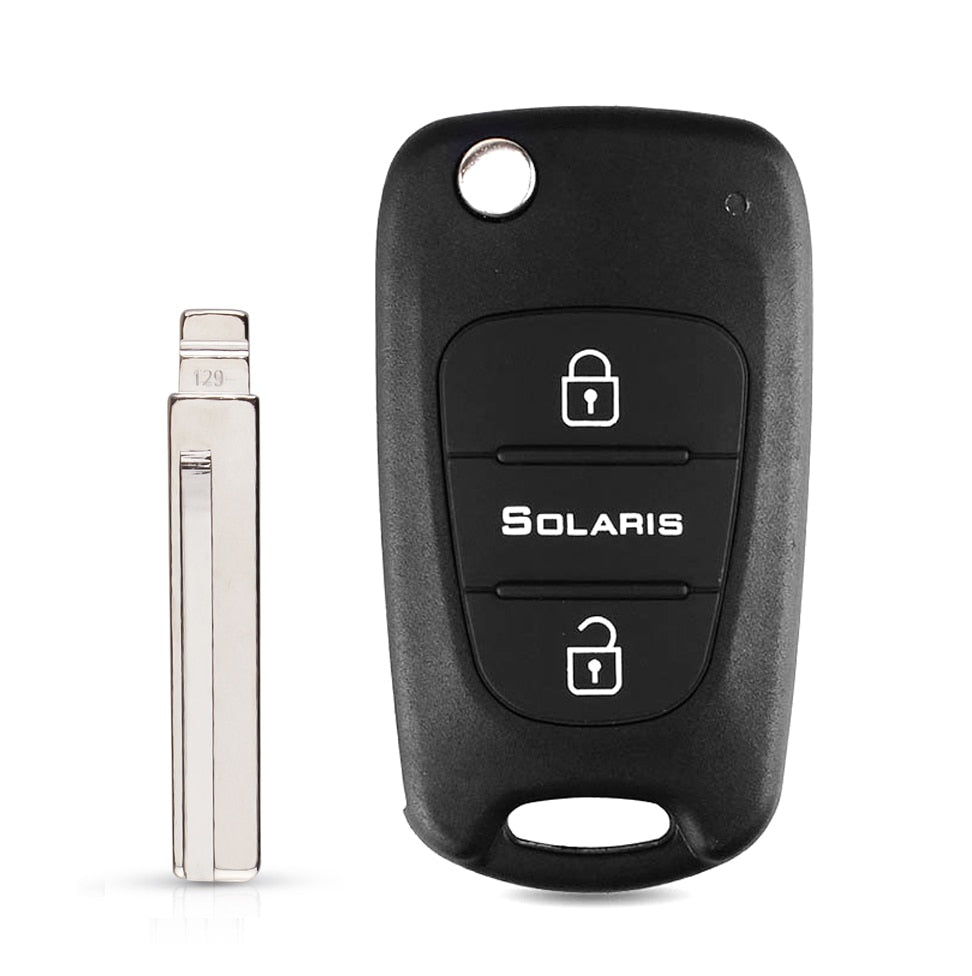KEYYOU Neue Remote Key Shell Für Hyundai I20, I30, IX35, I35 Accent Kia Picanto Sportage K5, 3 Tasten Flip Folding remote Key Fall