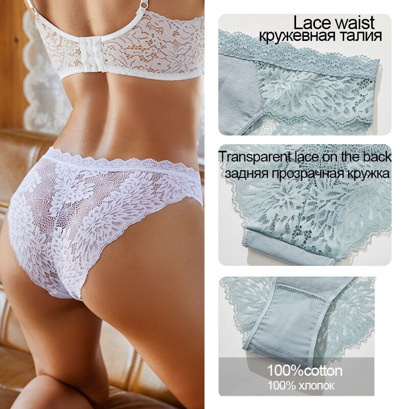 2 Teile/satz Nahtlose Unterwäsche Spitze Höschen für Damen, Sexy Dessous, Weibliche Unterhose Floral Spitze