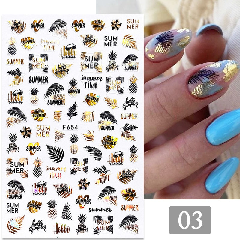 1PCS 3D Nagelzubehör, Maniküre-Nagelteile, Nageldekoration mit Liebes-Herz Aufkleber