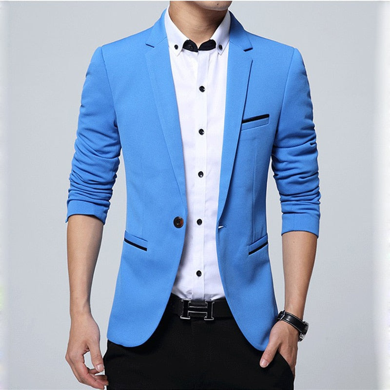 Marke Mens Casual Blazer Herbst / Frühling Mode, Dünne Klage Jacke für Männer, M ~ 5XL