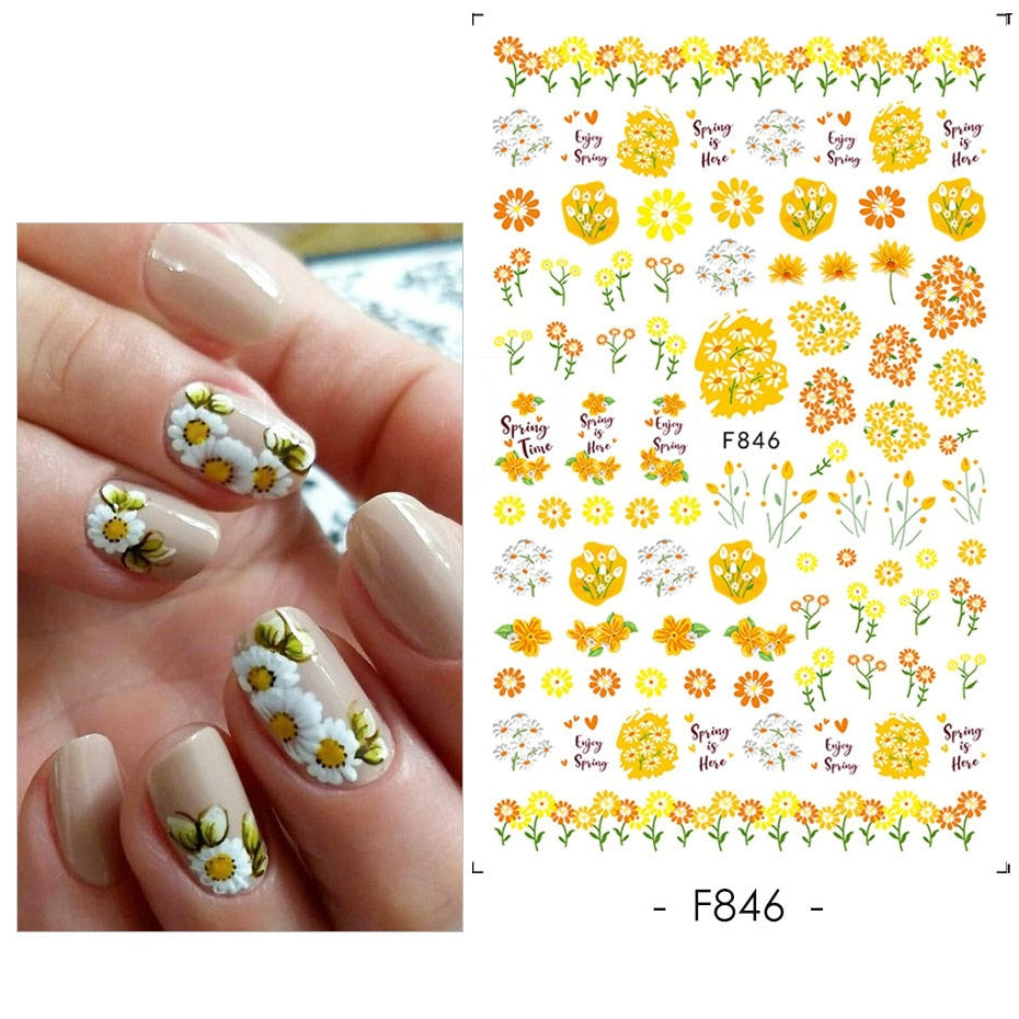 1PCS 3D Nagelzubehör, Maniküre-Nagelteile, Nageldekoration mit Liebes-Herz Aufkleber