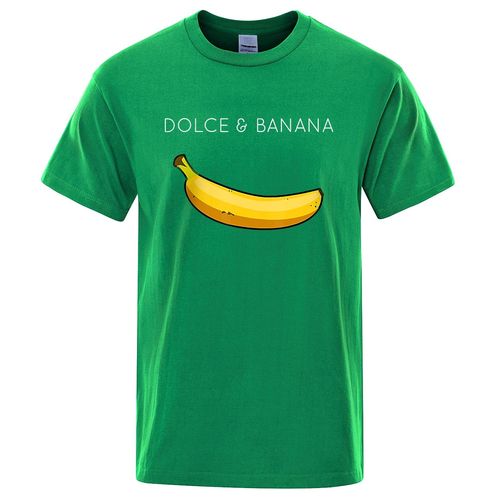 Banana Mode Druck Männer T-shirts, Casual Atmungsaktive Tops Übergroße