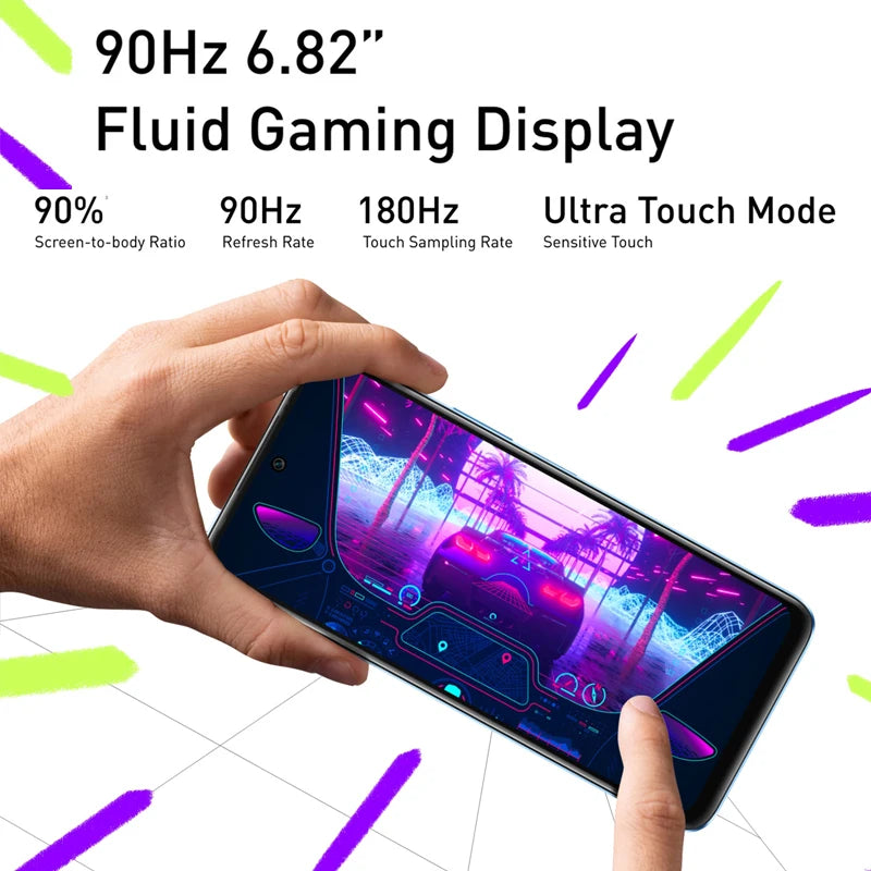 Global version Infinix HOT 20 4GB 128GB Smartphone 6.82inch 90HZ Screen Helio G85 Mobile Phone 50MP Rear Camera 5000mAh Battery