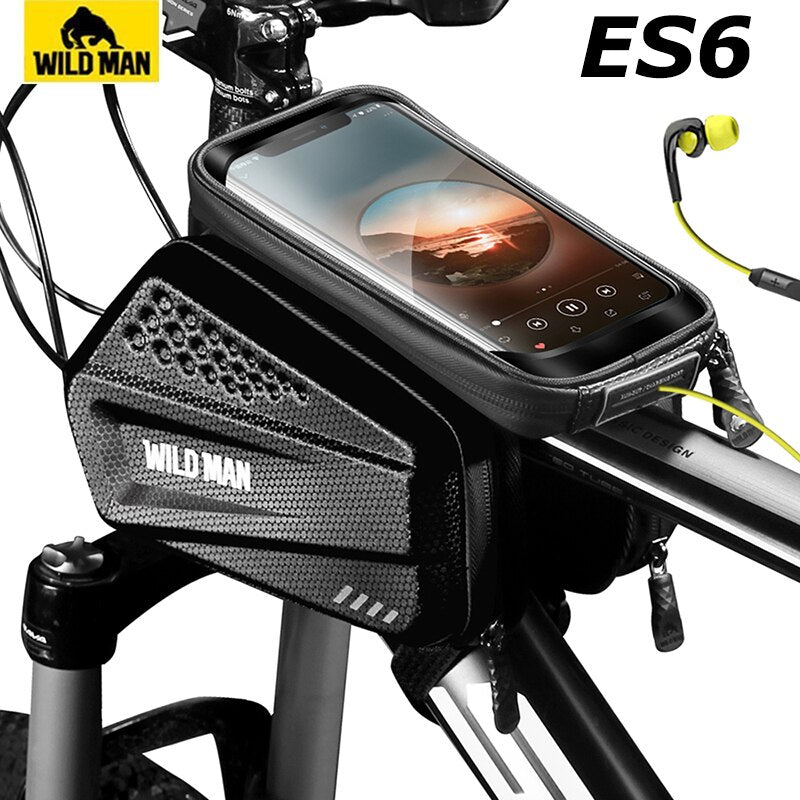 Radfahren Lenkertasche, Regenfeste 6,7 Zoll Fahrradtasche mit Touchscreen