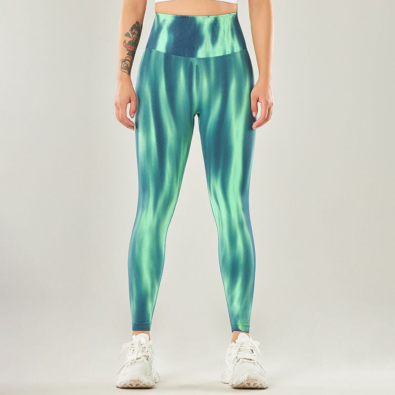Nahtlose Damen Fitness Leggings, Hohe Taille Atmungsaktive enge Yoga Sporthose