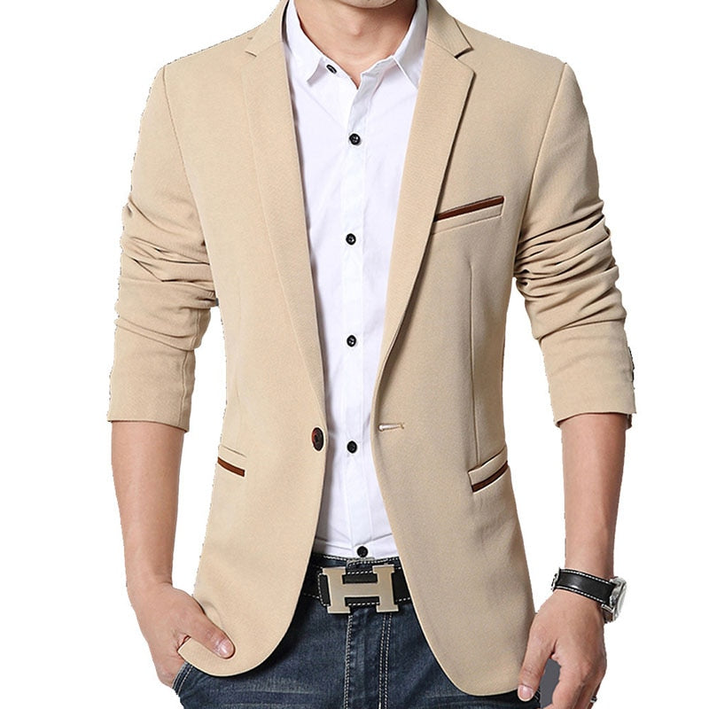 Marke Mens Casual Blazer Herbst / Frühling Mode, Dünne Klage Jacke für Männer, M ~ 5XL