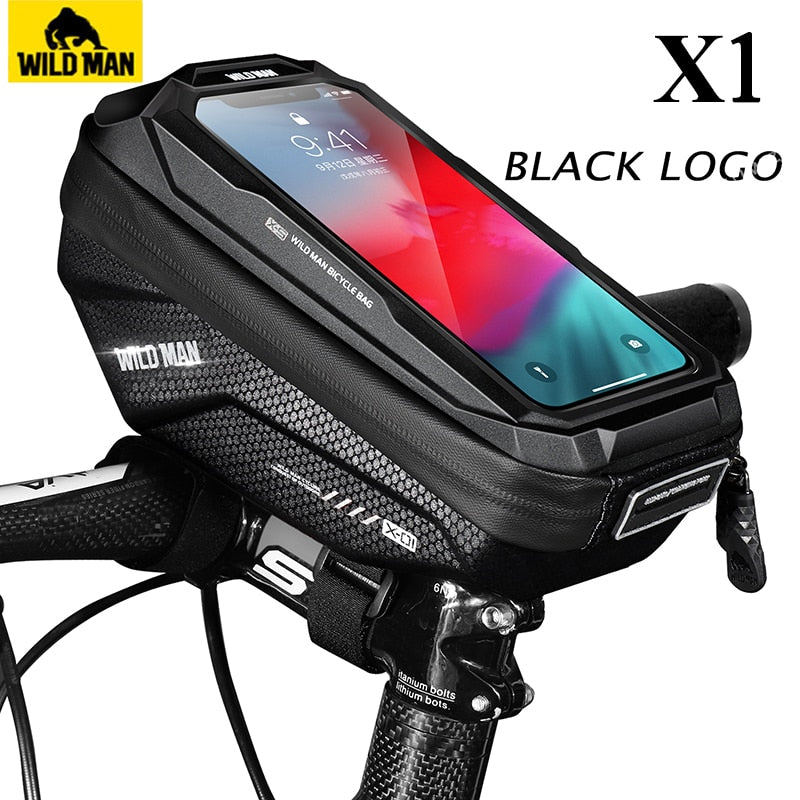 Radfahren Lenkertasche, Regenfeste 6,7 Zoll Fahrradtasche mit Touchscreen