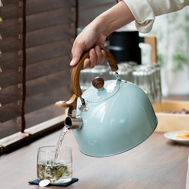 2,5/3L Liter Pfeifenkessel aus Edelstahl, verdickter Wasserkocher, Gas-Induktionsherd, universeller Wasserkocher