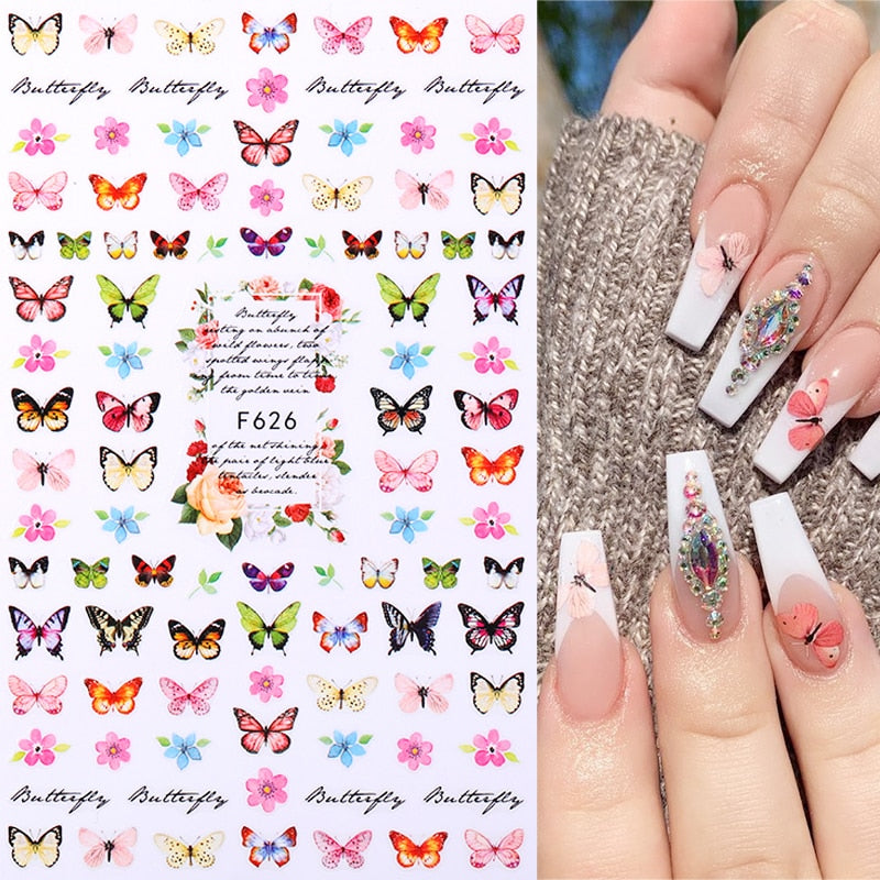 1PCS 3D Nagelzubehör, Maniküre-Nagelteile, Nageldekoration mit Liebes-Herz Aufkleber