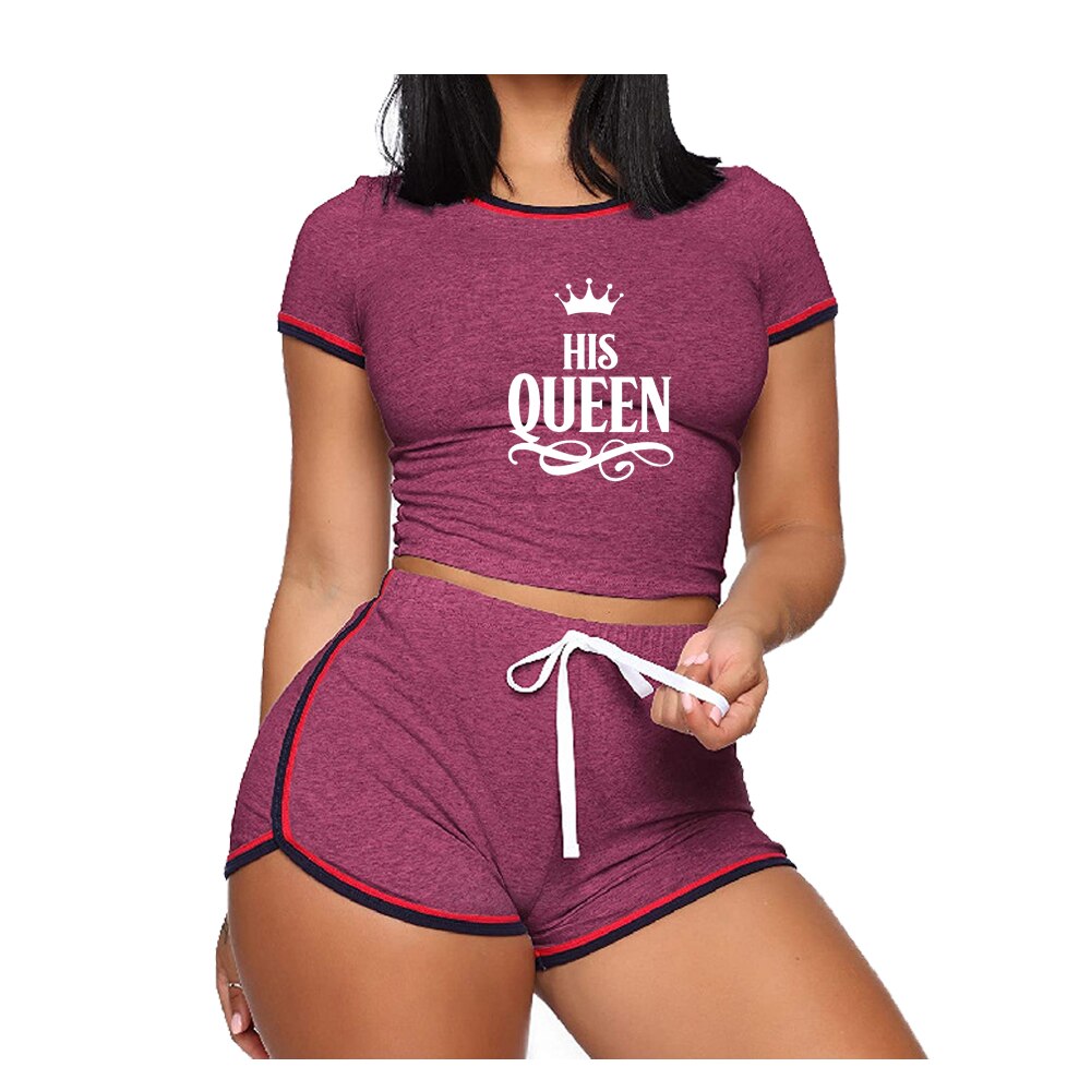 2-teilige Shorts-Sets für Damen-Outfits, kurzärmelige Trainingskleidung, Sportbekleidung für den Sommer