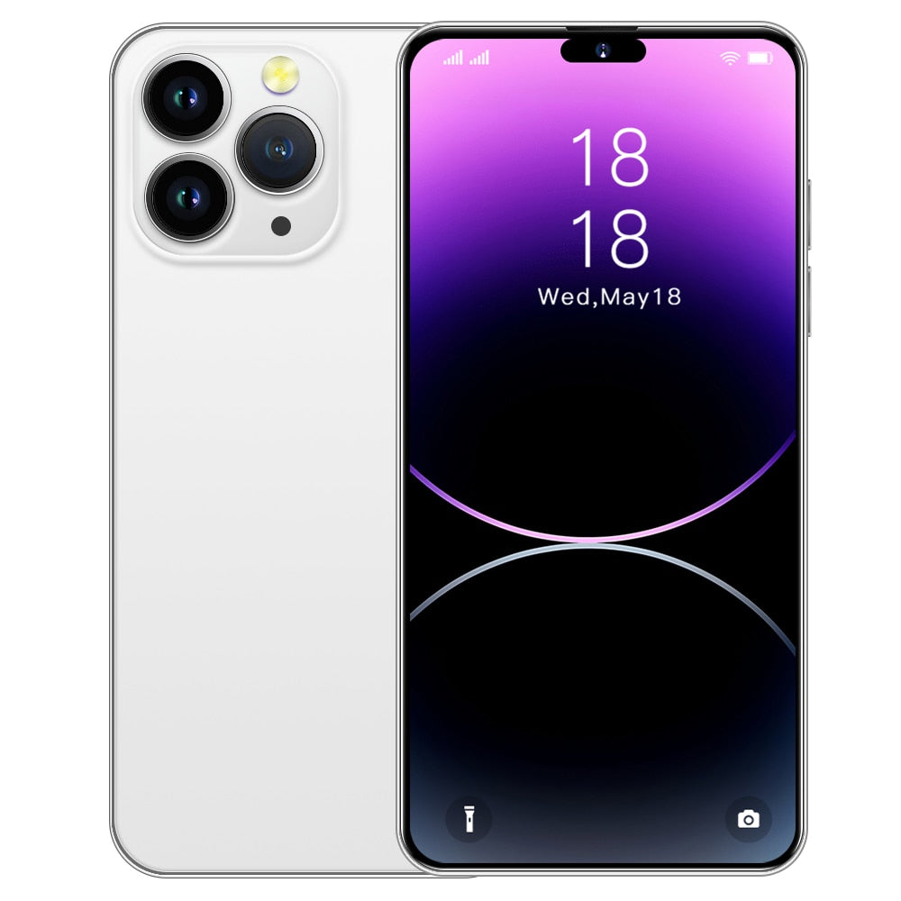 Neues i15 Pro Max Android 2023 Original-Smartphone, HD-Vollbild 16 GB + 1 TB Mobiltelefone entsperrte globale Version 4G / 5G-Handy
