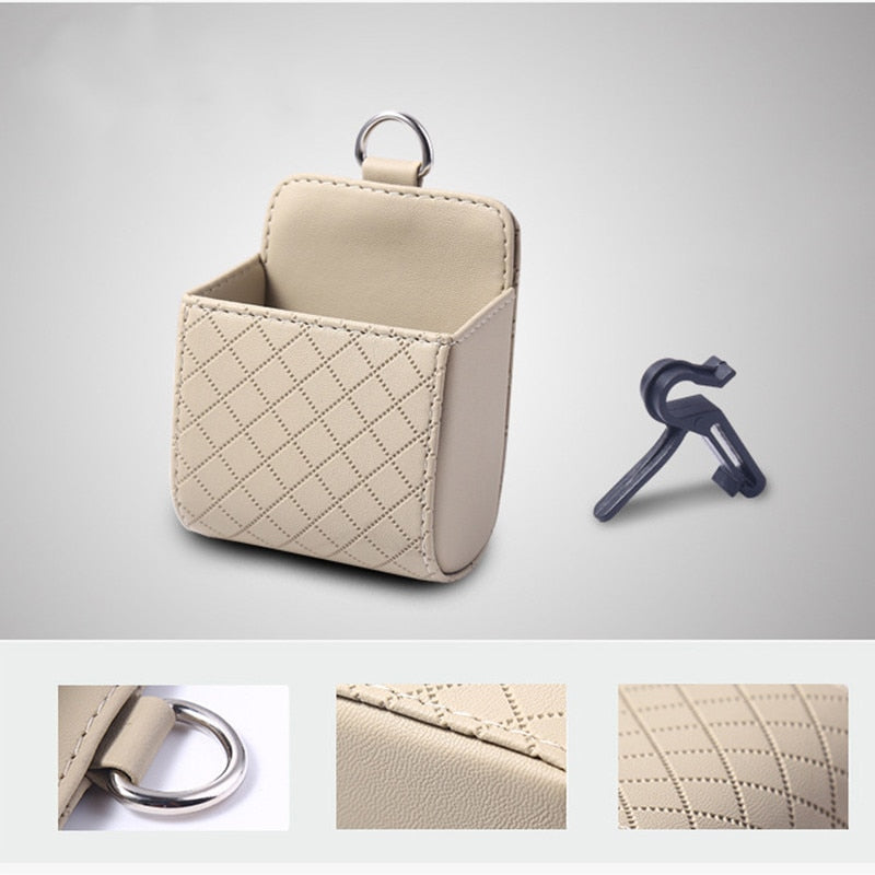 1pc Auto Lagerung Organizer Box, Tasche Air Vent Dashboard, Leder Telefonhalter für Auto