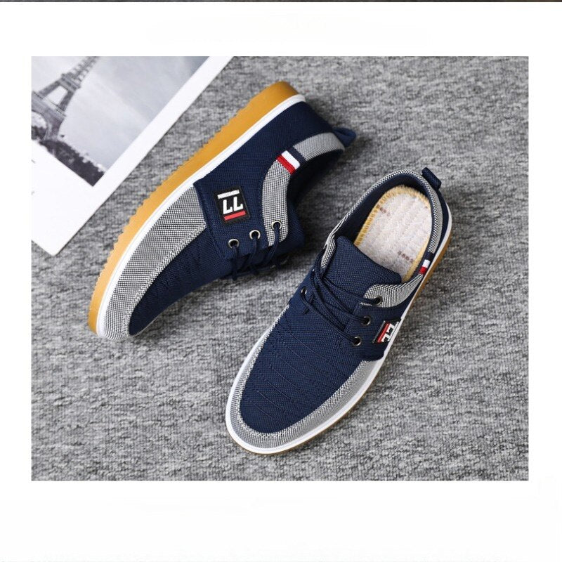 Neue Herren Leinwand Schuhe, Leichte Sport Schuhe Casual Mesh Atmungsaktive Vulkanisierte Schuhe