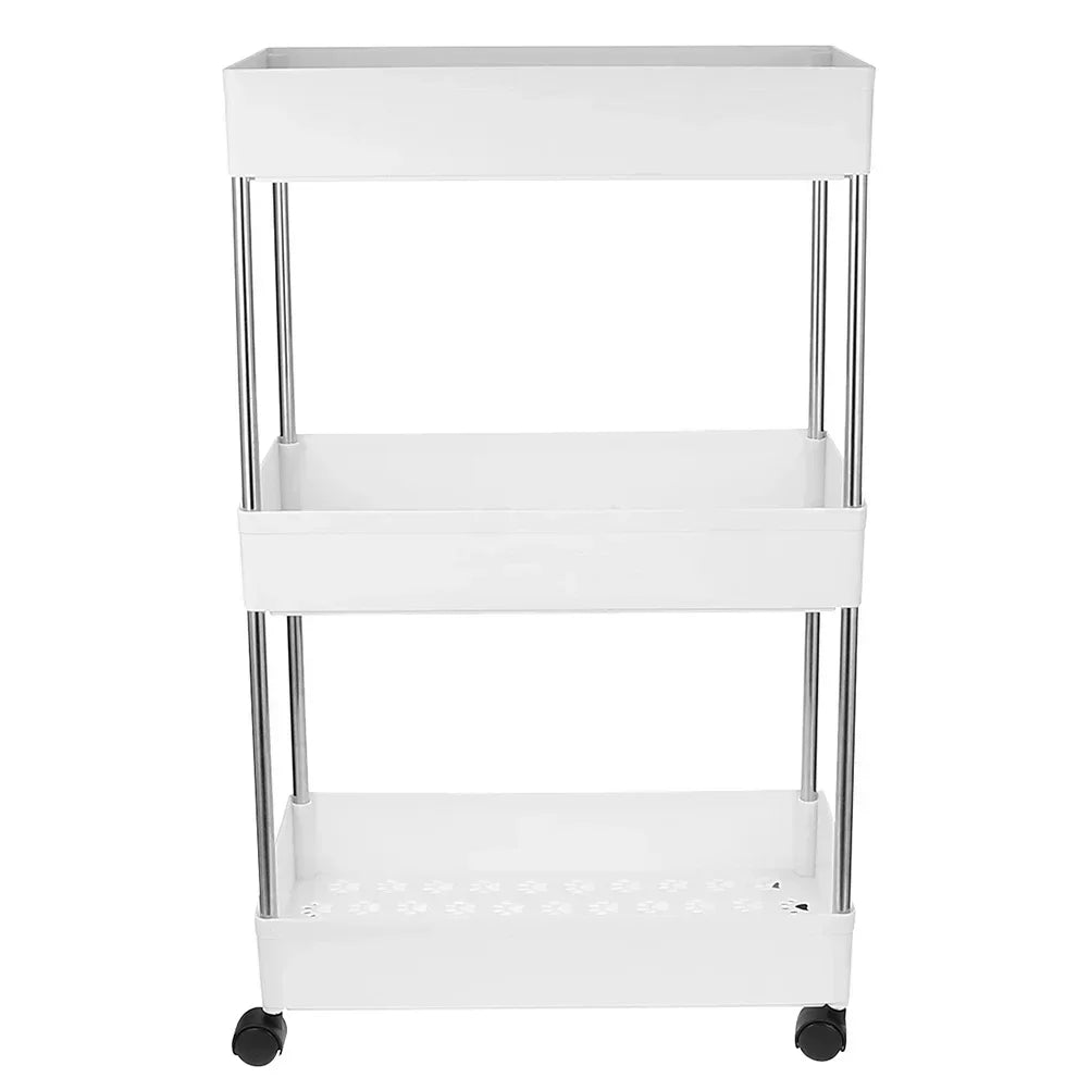 Multifunktions-Regal, Kunststoff-Bodenräder für Badezimmer, Büro, Lagerregal, Küchenwagen