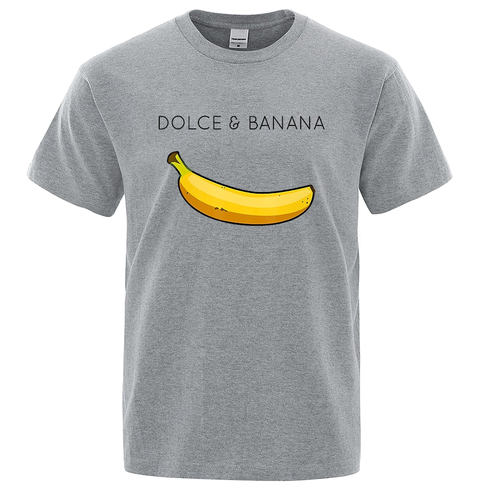 Banana Mode Druck Männer T-shirts, Casual Atmungsaktive Tops Übergroße