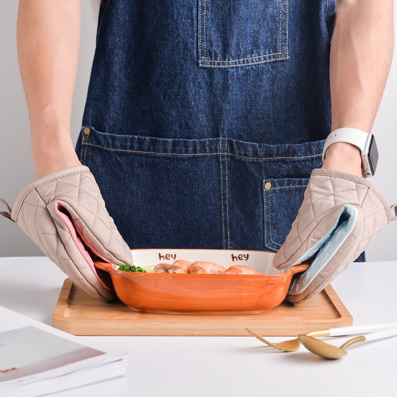 1PC Silikon Anti-verbrühungen Ofenhandschuhe, Topflappen für Küche aus Silikon