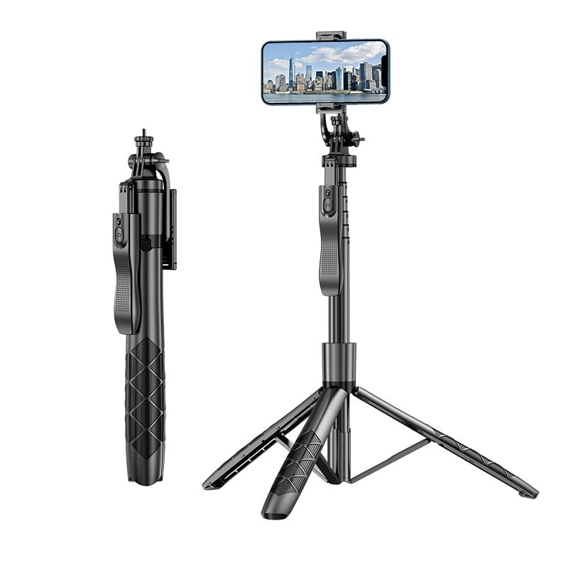 Selfie-Stick mit Stabilisator, automatische Gesichtsverfolgung, abnehmbarer Telefonclip, kabelloser Selfie-Stick