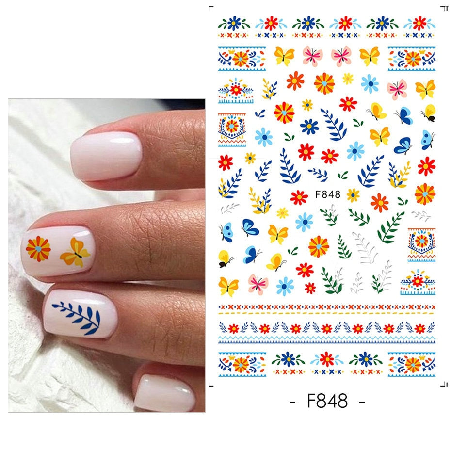 1PCS 3D Nagelzubehör, Maniküre-Nagelteile, Nageldekoration mit Liebes-Herz Aufkleber