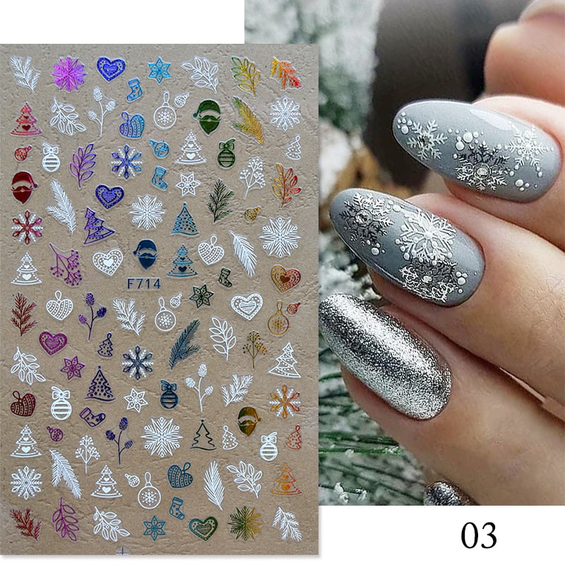 1PCS 3D Nagelzubehör, Maniküre-Nagelteile, Nageldekoration mit Liebes-Herz Aufkleber