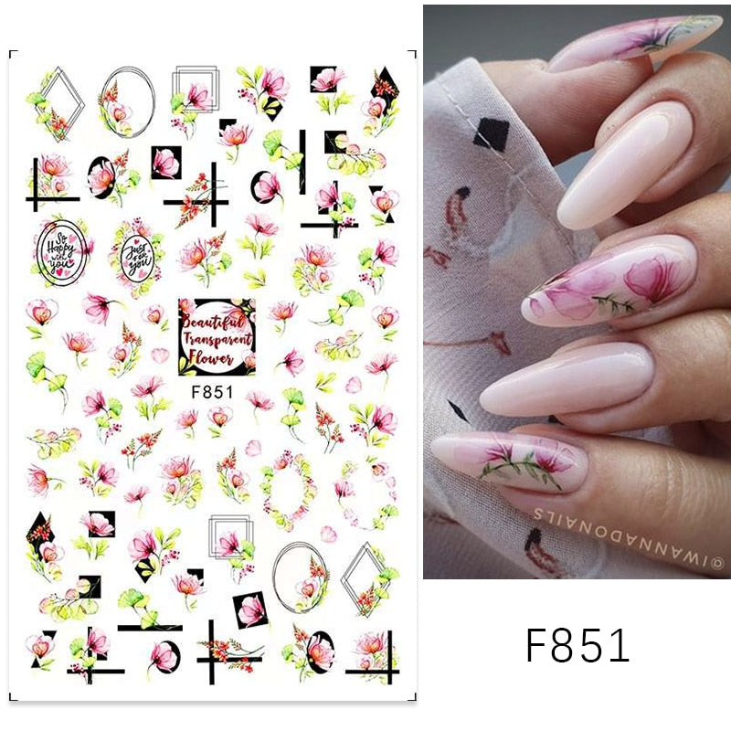 1PCS 3D Nagelzubehör, Maniküre-Nagelteile, Nageldekoration mit Liebes-Herz Aufkleber