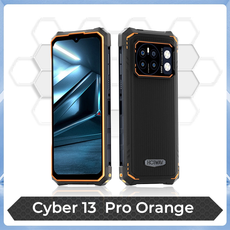 Hotwav Cyber 13 Pro robustes Smartphone, 150LM Taschenlampe 20 GB+ 256 GB 6,6 '' FHD+ 2K Display Mobilephone 10800MAH 64MP