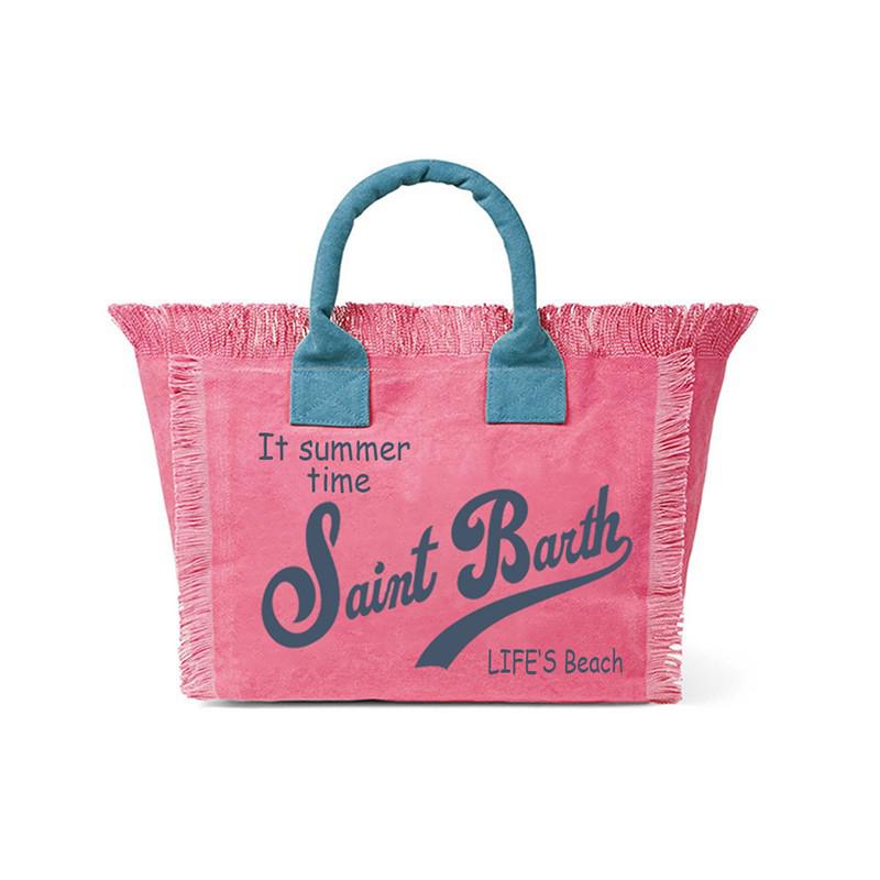 Saint Barth Gedruckte Damen Handtasche, Gedruckte Reisetasche Große Kapazität, Design Sommer Freizeit-Urlaub Quaste