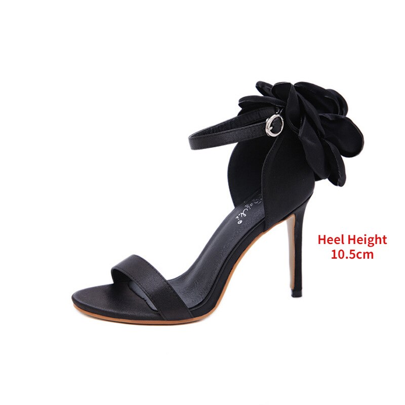 Damen Blume Schuhe, Rose Blume Pumpen High Heel Sandalen