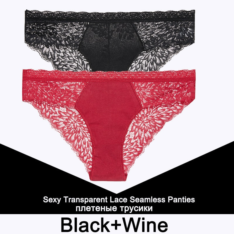 2 Teile/satz Nahtlose Unterwäsche Spitze Höschen für Damen, Sexy Dessous, Weibliche Unterhose Floral Spitze