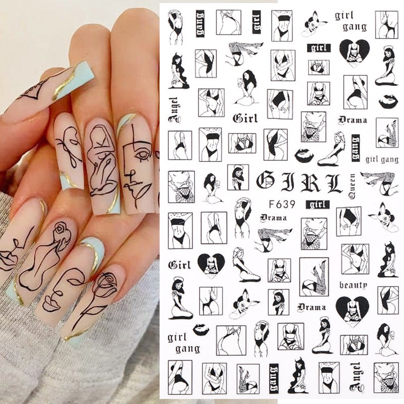 1PCS 3D Nagelzubehör, Maniküre-Nagelteile, Nageldekoration mit Liebes-Herz Aufkleber