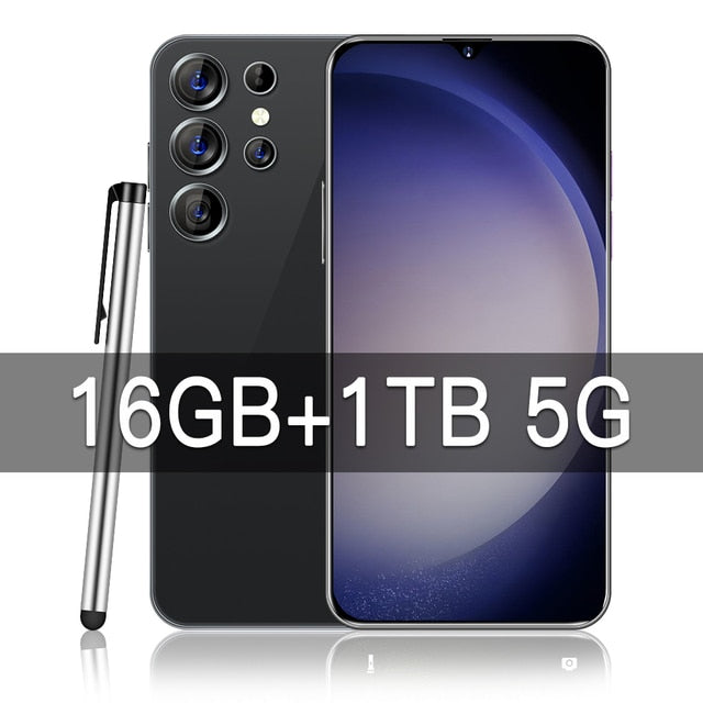 2023 neues heißes S23 Ultra Smartphone 7,3 Zoll Vollbild 4G 5G Telefon 16 TB + 1 TB 7800 mAh, Dual-Nano-SIM-Karte