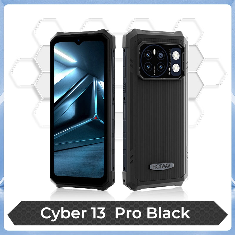 Hotwav Cyber 13 Pro robustes Smartphone, 150LM Taschenlampe 20 GB+ 256 GB 6,6 '' FHD+ 2K Display Mobilephone 10800MAH 64MP