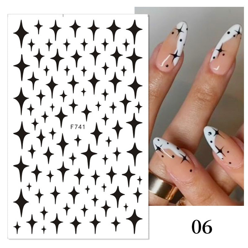 1PCS 3D Nagelzubehör, Maniküre-Nagelteile, Nageldekoration mit Liebes-Herz Aufkleber
