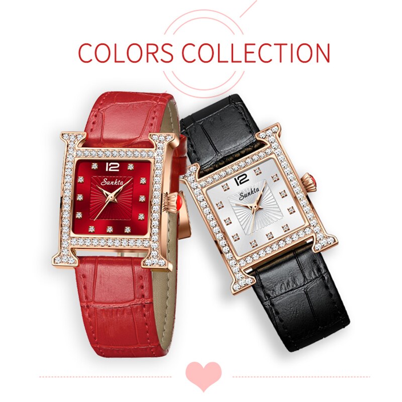2023 neue Mode Damenuhren, Mode Leder Quarzuhr, TOP Marke Luxus Zifferblatt Einfache Rose Gold