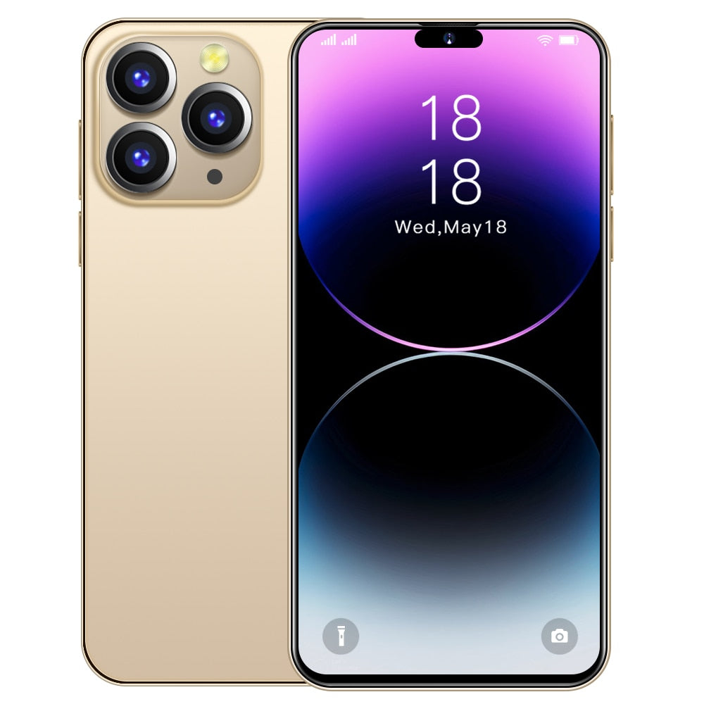 Neues i15 Pro Max Android 2023 Original-Smartphone, HD-Vollbild 16 GB + 1 TB Mobiltelefone entsperrte globale Version 4G / 5G-Handy