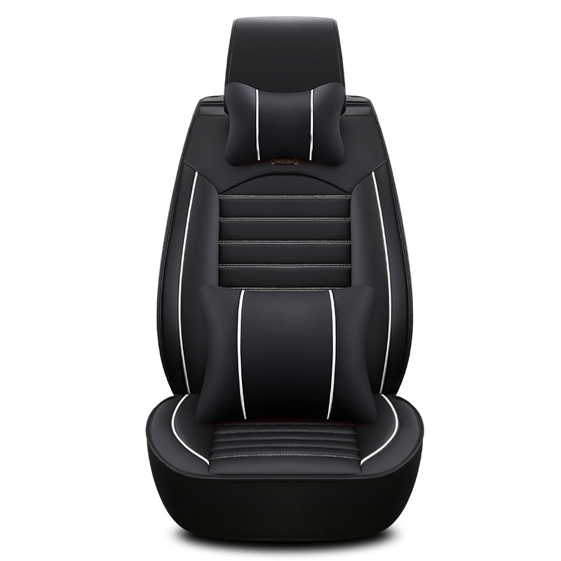 Luxus-Qualitäts-Leder-Autositzbezug, bequemer Vier-Jahreszeiten-Universal-Vorder-/Hinten-/Komplettbezug-Kissen-Autositzschutz
