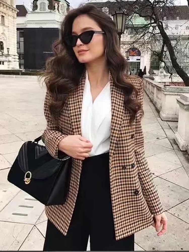Zweireiher Business Blazer-Mantel für Damen, Mode für Herbst / Frühling, Mantel für Bürodamen