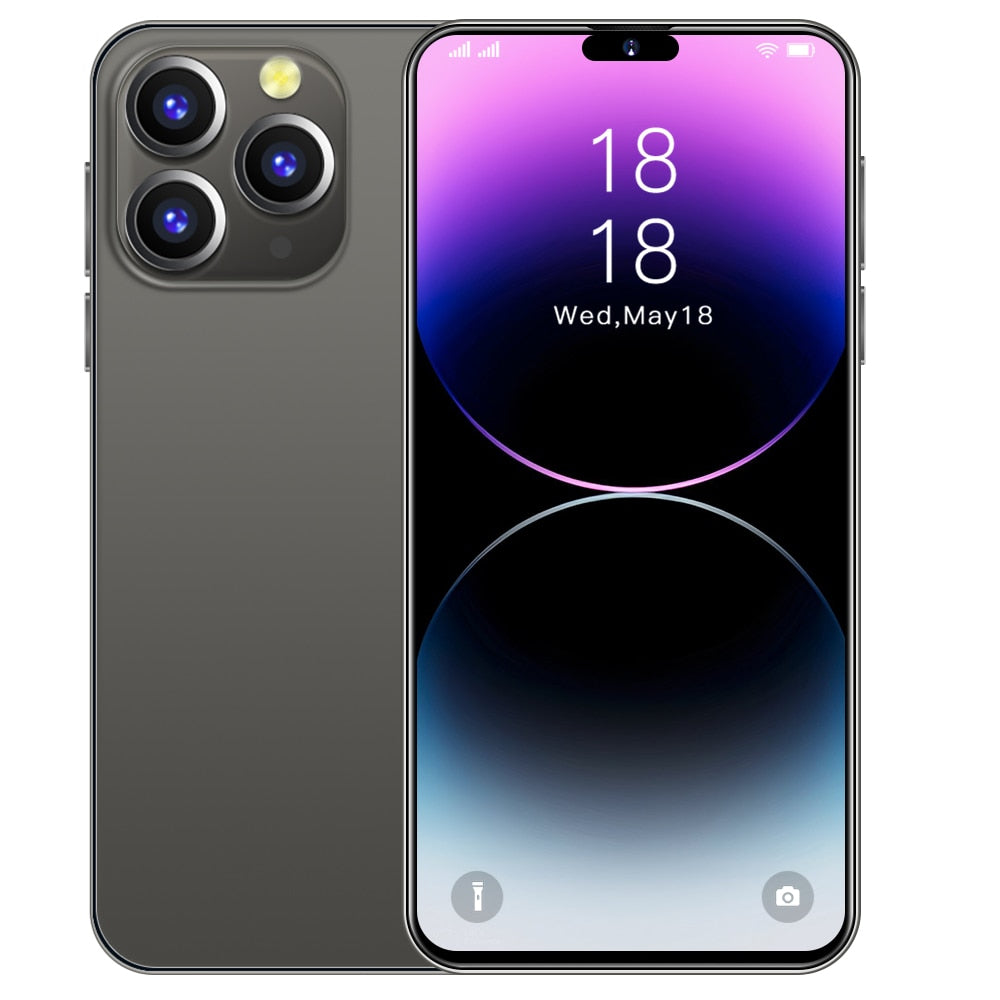 Neues i15 Pro Max Android 2023 Original-Smartphone, HD-Vollbild 16 GB + 1 TB Mobiltelefone entsperrte globale Version 4G / 5G-Handy