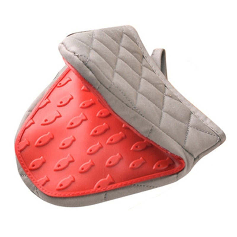1PC Silikon Anti-verbrühungen Ofenhandschuhe, Topflappen für Küche aus Silikon